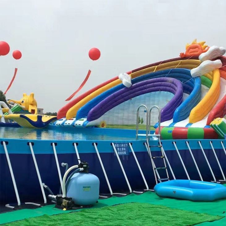 Rainbow Metal Frame Tarpaulin Pool