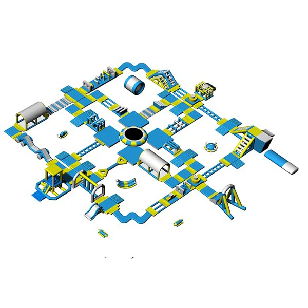 Ticari Büyük Yetişkin Su Oyunları Eğlence Yüzen Şişme Su Parkı